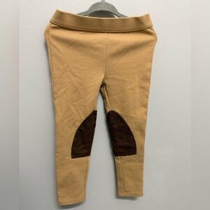 Janie and Jack Tan Leggings with Brown Patches